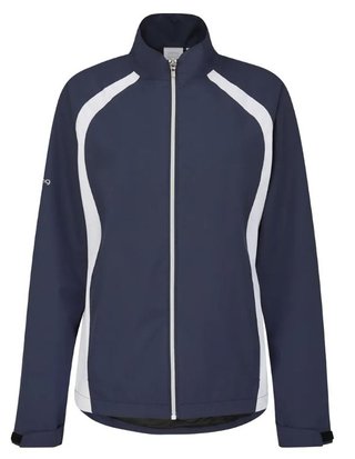 PING Freda chaqueta impermeable de mujer, oxford blue/blanco
