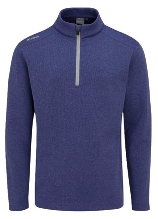 PING Ramsey half zip ribbed fleece pullover de hombre, twilight marl