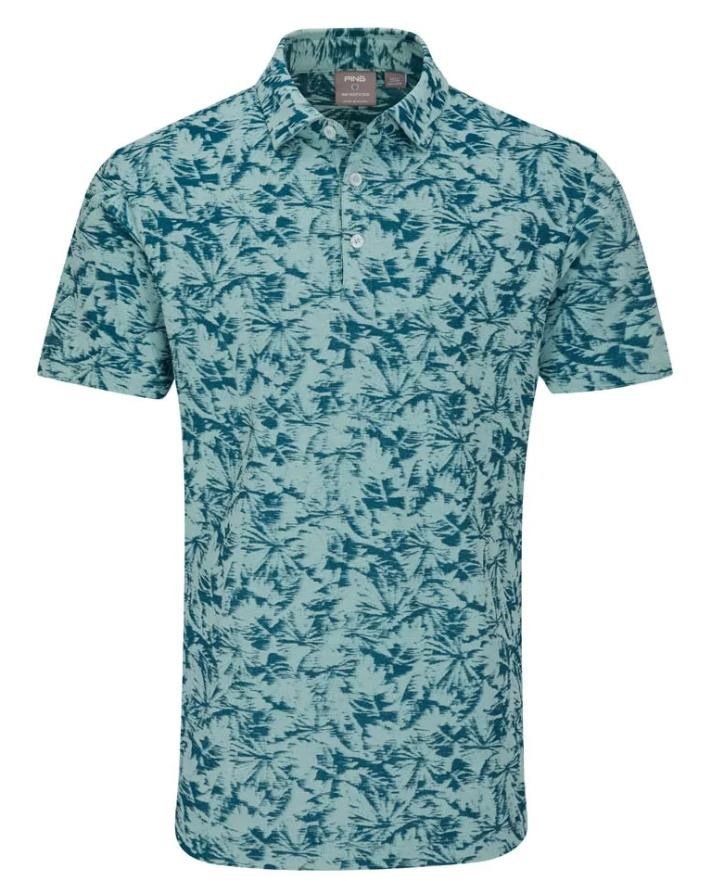 PING Diego polo de hombre, misty green multi