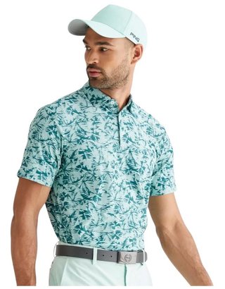 PING Diego polo de hombre, misty green multi