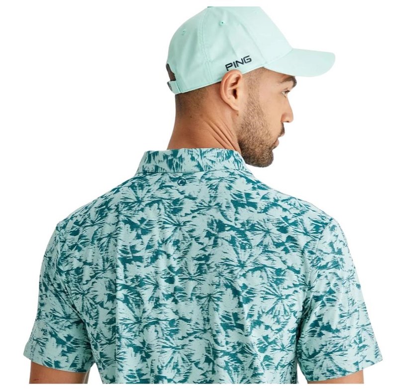 PING Diego polo de hombre, misty green multi