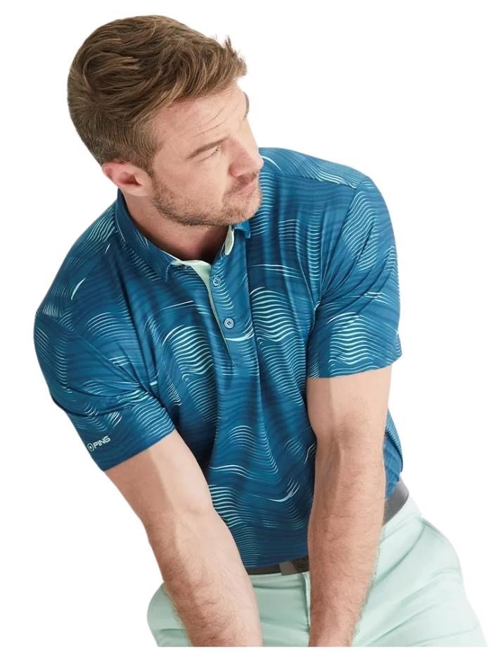 PING Optic Groove polo de hombre, forest multi