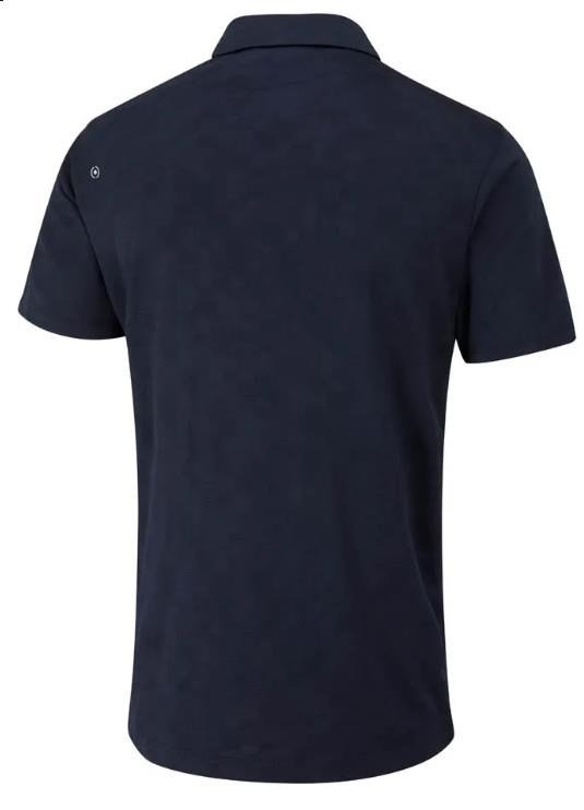PING Kenan Textured polo de hombre, azul marino