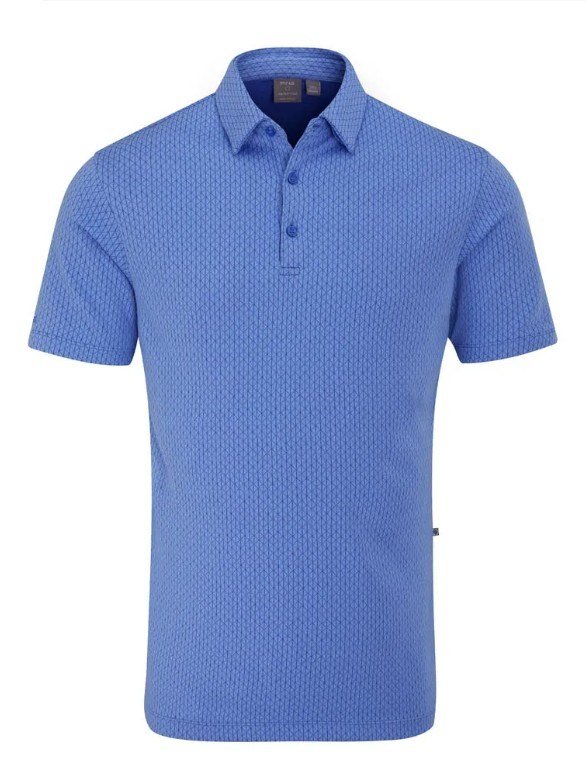PING Hershel polo de hombre, cornflower blue multi