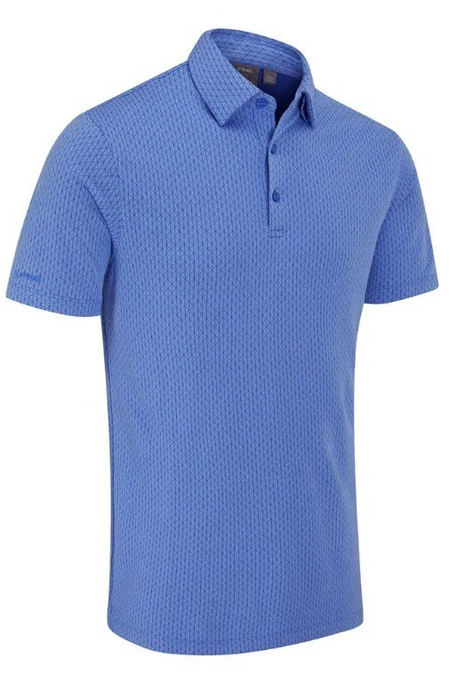 PING Hershel polo de hombre, cornflower blue multi
