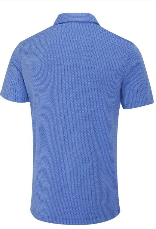 PING Hershel polo de hombre, cornflower blue multi