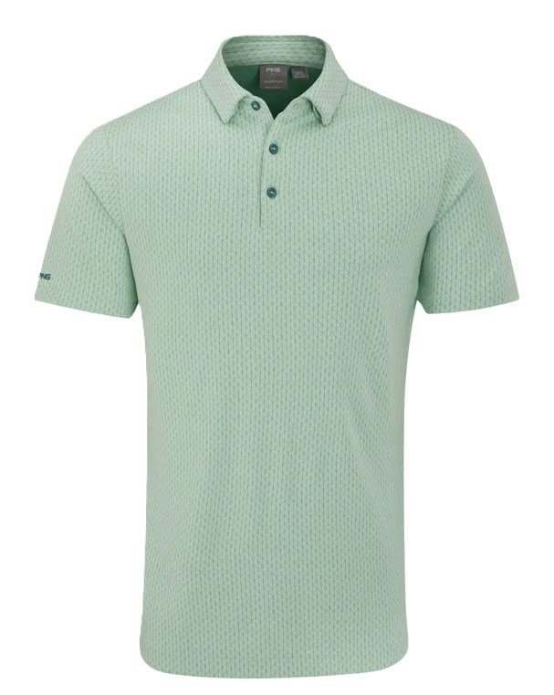 PING Hershel polo de hombre, misty green multi