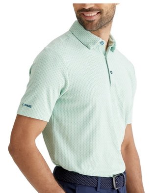 PING Hershel polo de hombre, misty green multi
