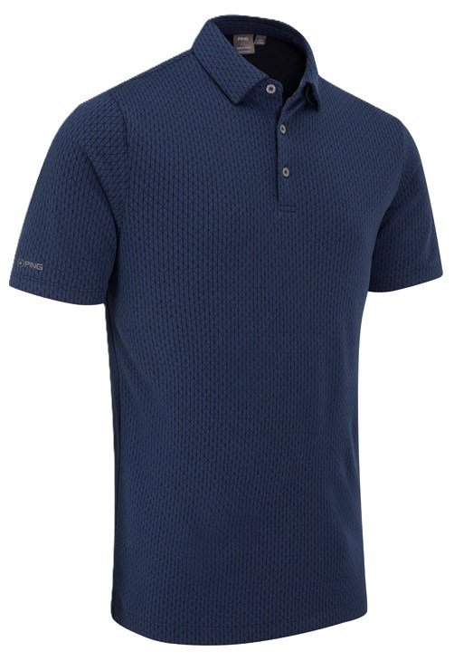 PING Hershel polo de hombre, oxford blue multi