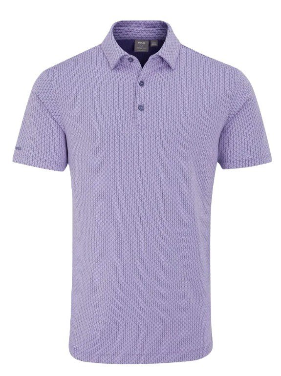 PING Hershel polo de hombre, purple ash multi