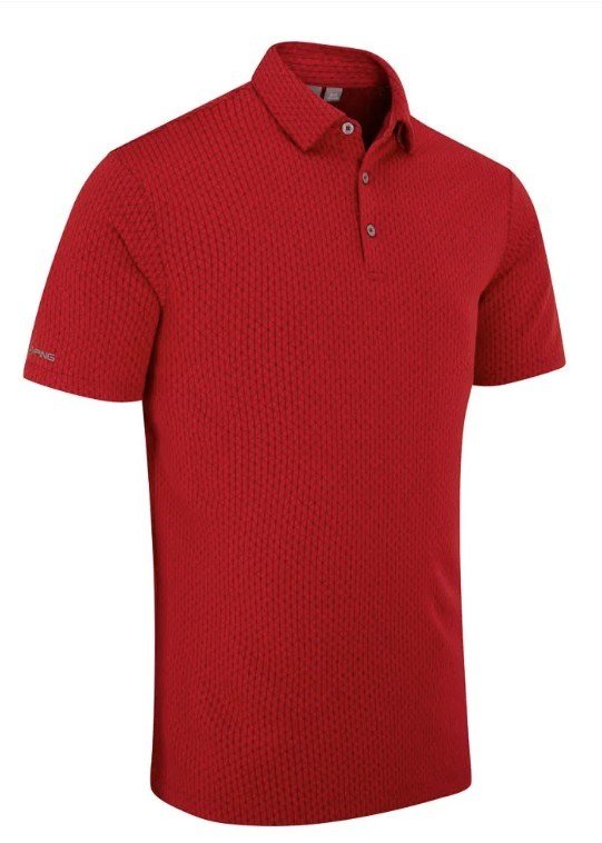 PING Hershel polo de hombre, rich red multi