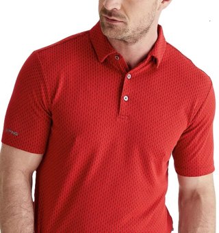 PING Hershel polo de hombre, rich red multi