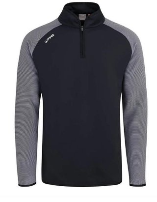 PING Strio Performance midlayer sudadera de hombre, negro/blanco