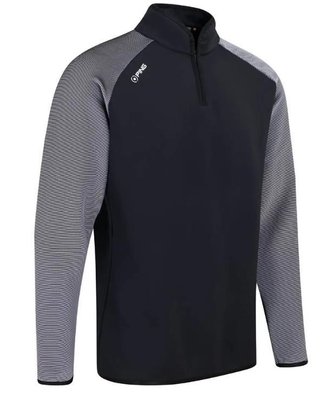 PING Strio Performance midlayer sudadera de hombre, negro/blanco