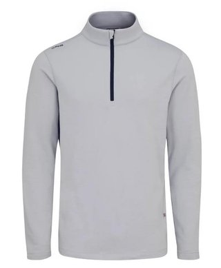 PING Rhodri Half Zip Fleece sudadera polar para hombre, silver/navy