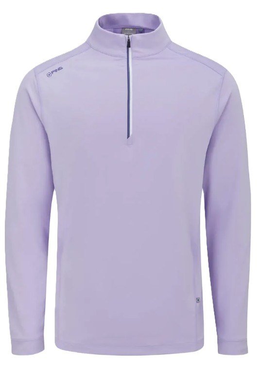 PING Latham Half Zip chaqueta polar de hombre, purple ash