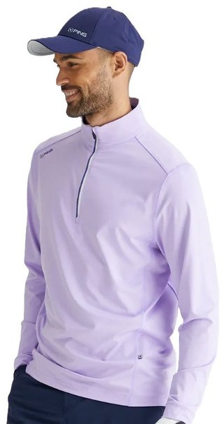 PING Latham Half Zip chaqueta polar de hombre, purple ash