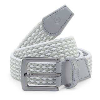 PING Stretch Webbing mens belt, gris/blanco