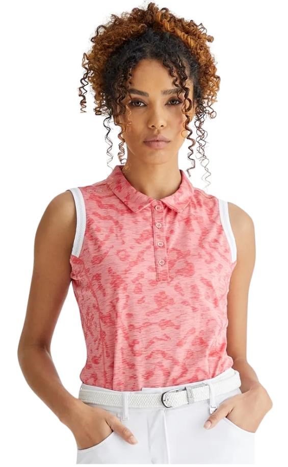 PING Colleen Sleeveless polo de mujer, sweet pea