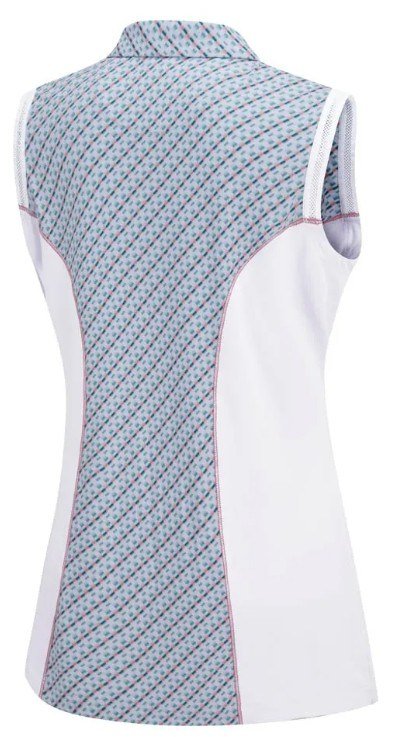 PING Colleen Sleeveless polo de mujer, neoteric/blanco