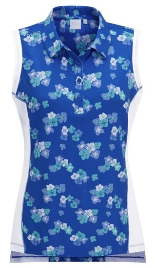 PING Colleen Sleeveless polo de mujer, viibrant bloom/blanco