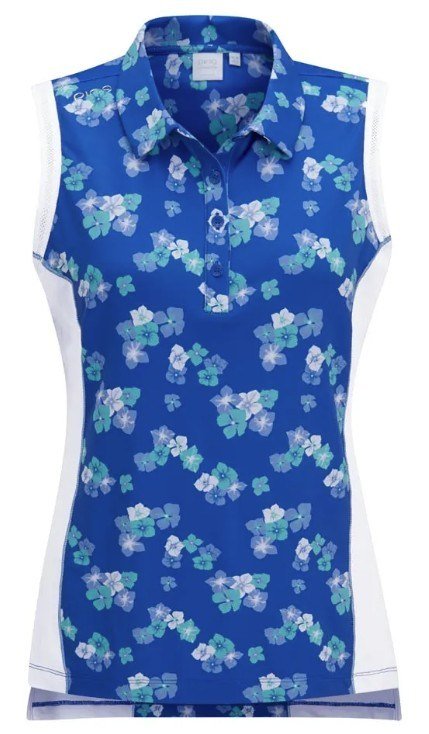 PING Colleen Sleeveless polo de mujer, viibrant bloom/blanco