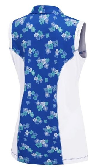 PING Colleen Sleeveless polo de mujer, viibrant bloom/blanco