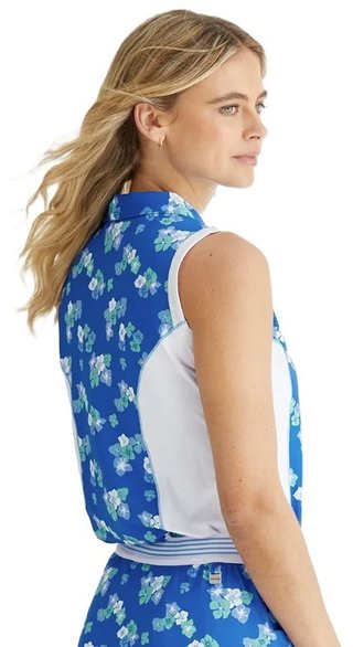 PING Colleen Sleeveless polo de mujer, viibrant bloom/blanco