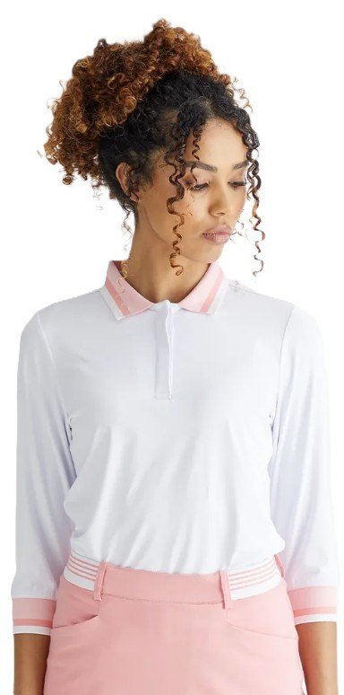 PING Lindsey polo de mujer, blanco/sweet pea