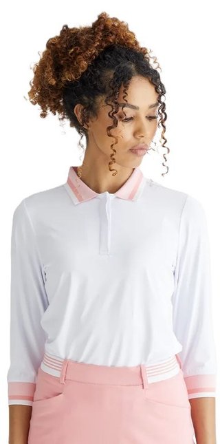 PING Lindsey polo de mujer, blanco/sweet pea