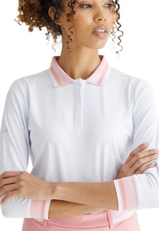 PING Lindsey polo de mujer, blanco/sweet pea