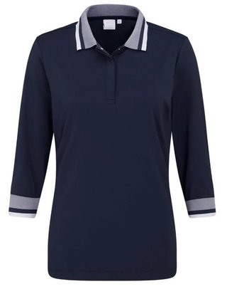 PING Lindsey polo de mujer, azul marino/blanco