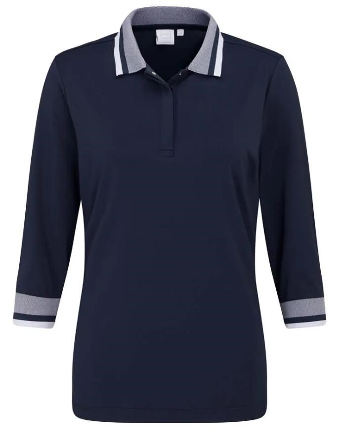 PING Lindsey polo de mujer, azul marino/blanco
