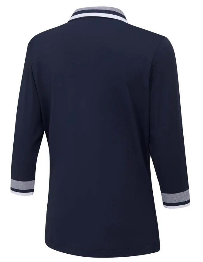 PING Lindsey polo de mujer, azul marino/blanco