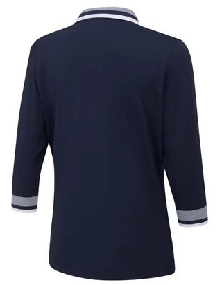 PING Lindsey polo de mujer, azul marino/blanco