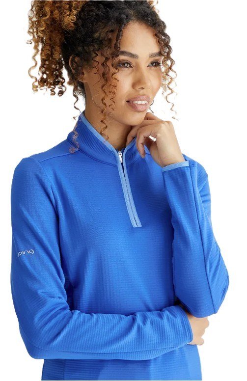 PING Abigale Fleece sudadera de mujer, azul ultra