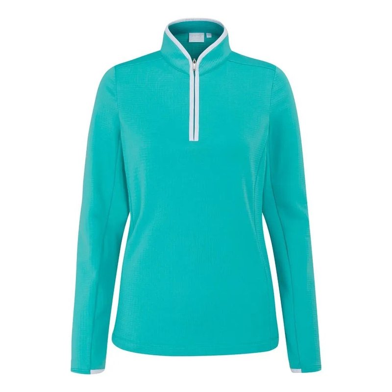 PING Abigale Fleece sudadera de mujer, azul aqua brillante