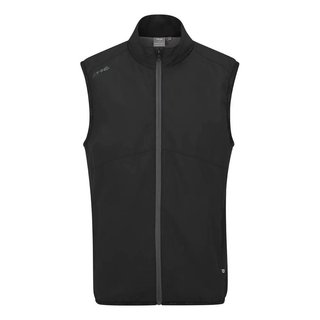 PING Ashbourne chaleco polar de hombre, negro/asfalto