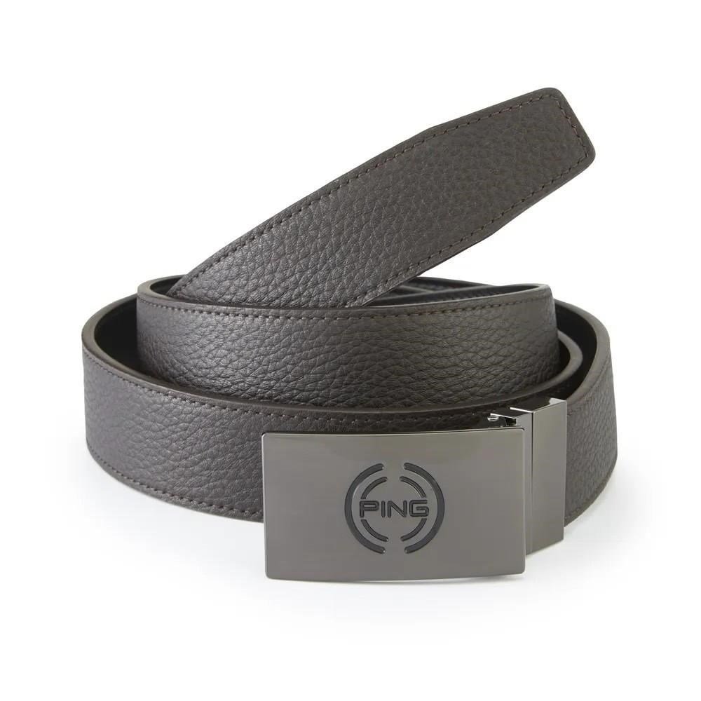 PING Stamp Reversible cinturón de hombre, marrón/negro