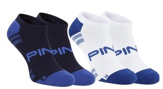 PING No-Show calcetines de hombre (2 pares), azul marino/blanco multi, EU 41-46 (UK 7-11)