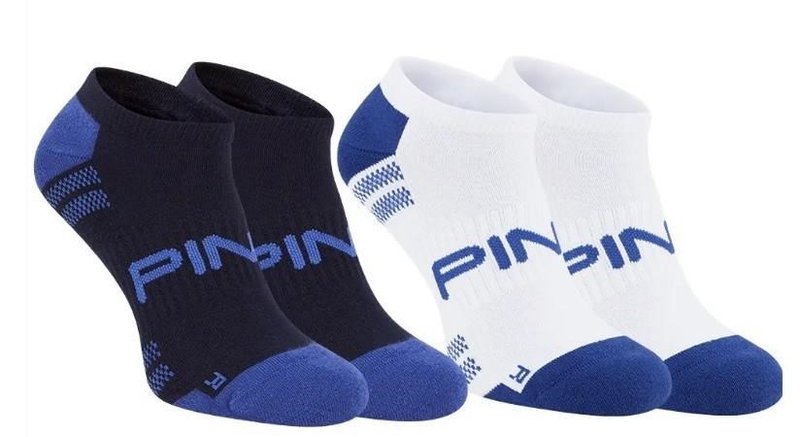 PING No-Show calcetines de hombre (2 pares), azul marino/blanco multi, EU 41-46 (UK 7-11)