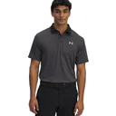 Under Armour T2G Printed polo de hombre, negro/halo gray