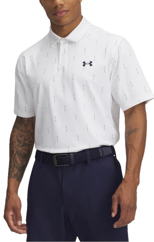 Under Armour T2G Printed polo de hombre, blanco