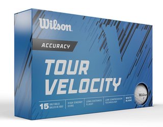Wilson Tour Velocity Accuracy pelotas de golf 2025 (15 pelotas)