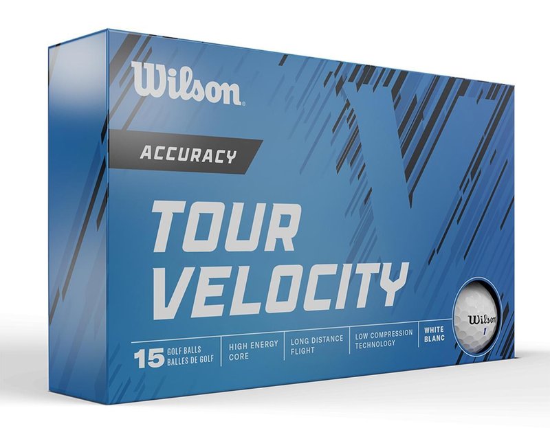 Wilson Tour Velocity Accuracy pelotas de golf 2025 (15 pelotas)