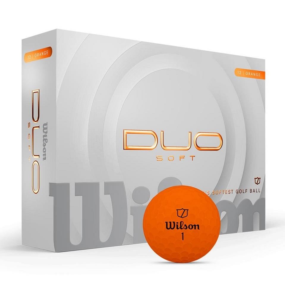 Wilson Duo Soft pelotas de golf, naranja