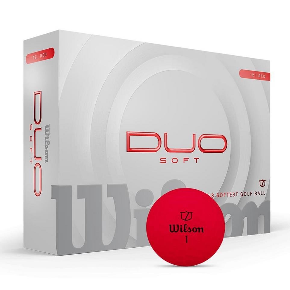 Wilson Duo Soft pelotas de golf, rojas