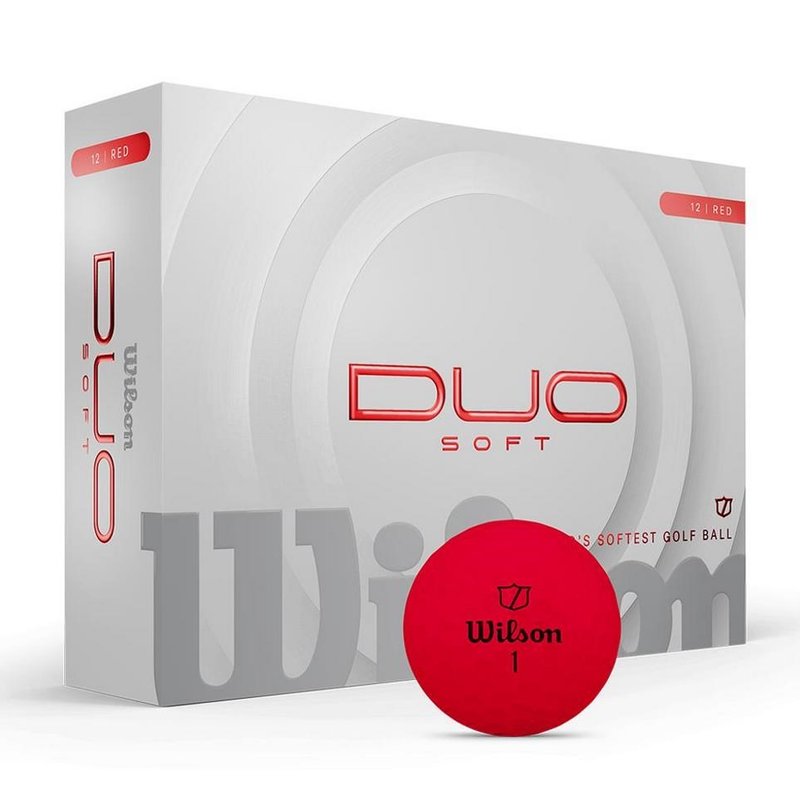 Wilson Duo Soft pelotas de golf, rojas