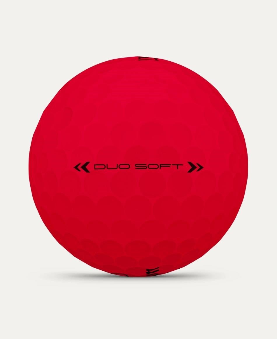 Wilson Duo Soft pelotas de golf, rojas
