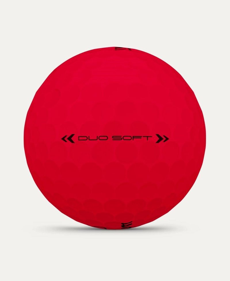 Wilson Duo Soft pelotas de golf, rojas